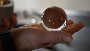 Crystal Clear Ice Ball Made on the Pressice Barware Ice Ball Press