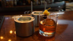 Ice Ball Press with Old Fashioned Cocktail Barware Ice Mold