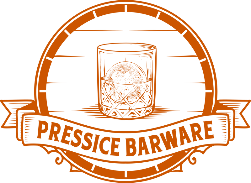 Pressice Barware Ice Press Kit - 2.3 Fast Ice Ball Maker - American Owned and Operated - Includes Ice Ball Press and Ice Mold - Aircraft Grade